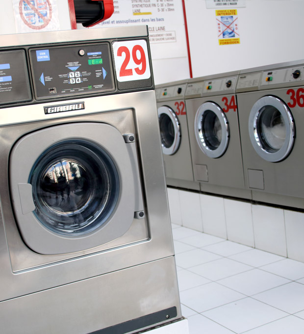 Machines à laver, Laverie self-service automatique avenue Simon Bolivar 75019 Paris